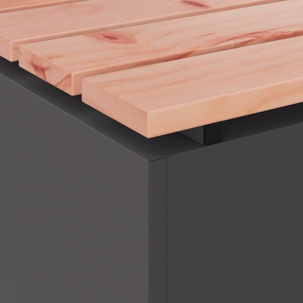 Sodo suolas Juoda 80 x 40 x 43 cm Plienas