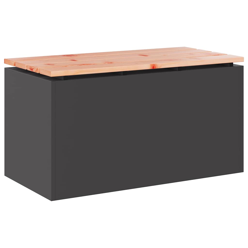 Sodo suolas Juoda 80 x 40 x 43 cm Plienas