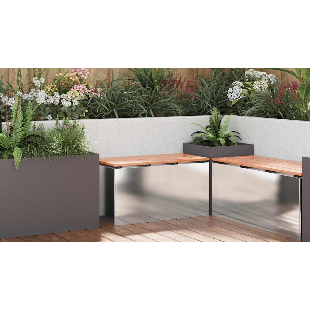 Sodo suolas Sidabro 80 x 40 x 43 cm Nerūdijantis plienas