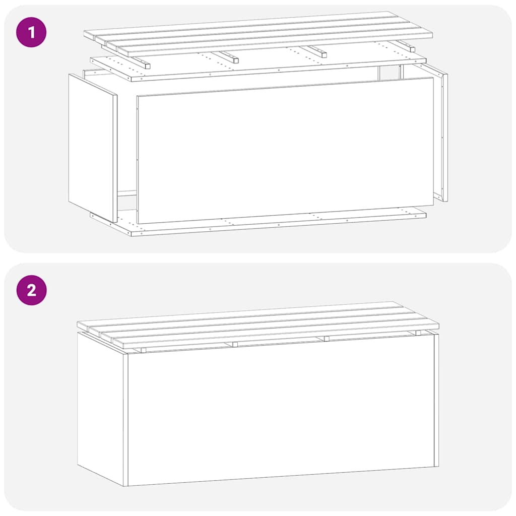 Sodo suolas Sidabro 100 x 40 x 43 cm Galvanizuotas plienas