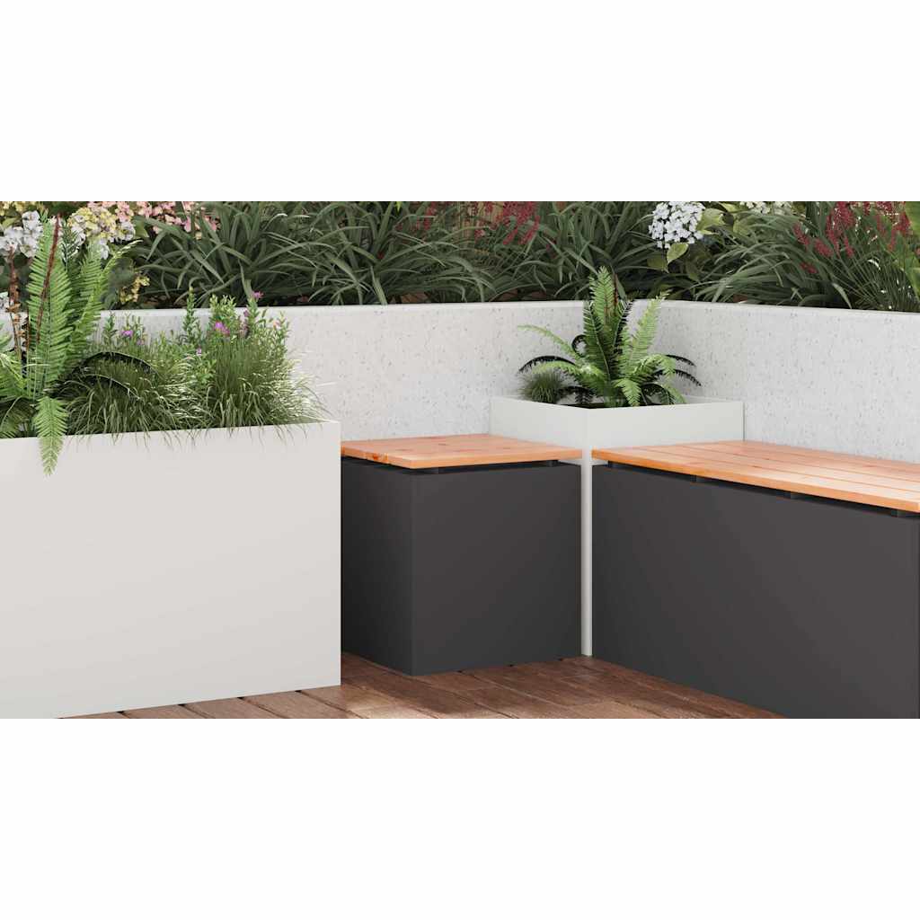 Sodo suolas Juoda 40 x 40 x 43 cm Plienas