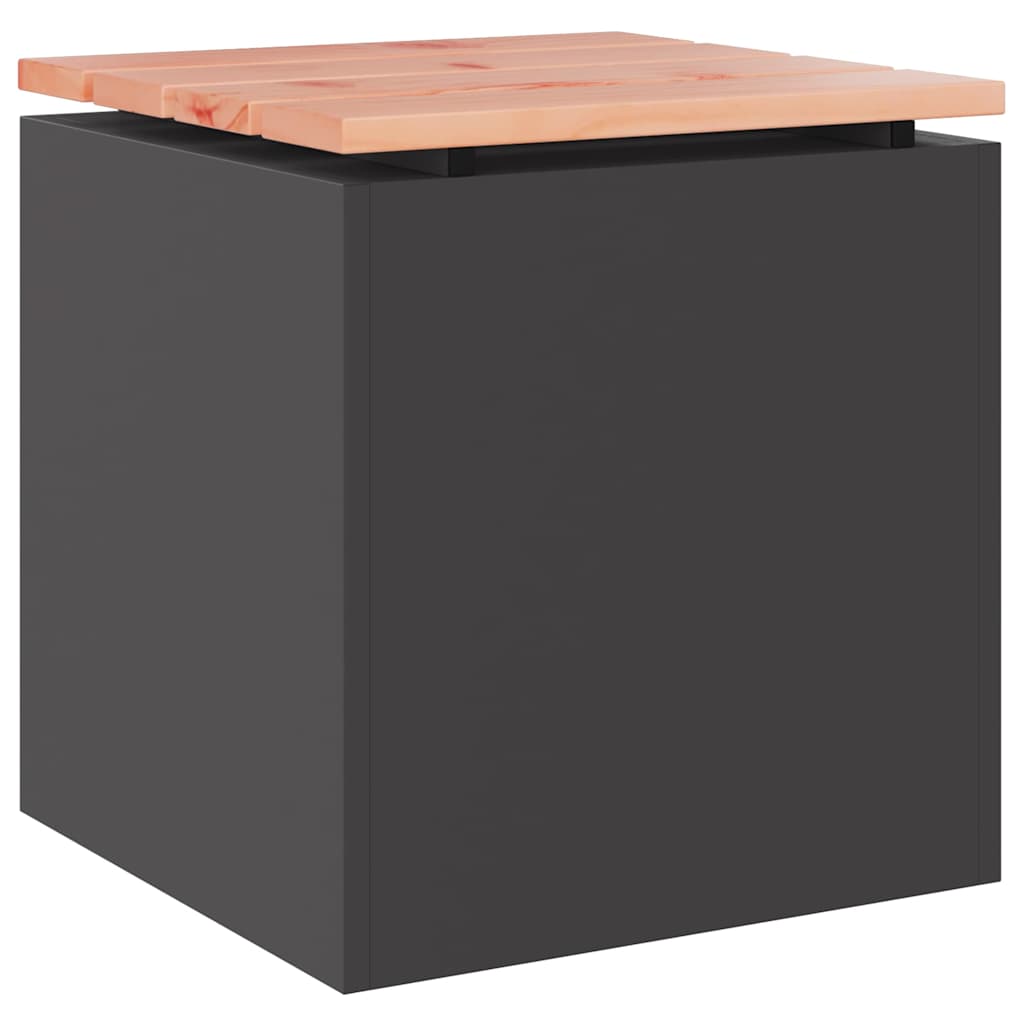 Sodo suolas Juoda 40 x 40 x 43 cm Plienas