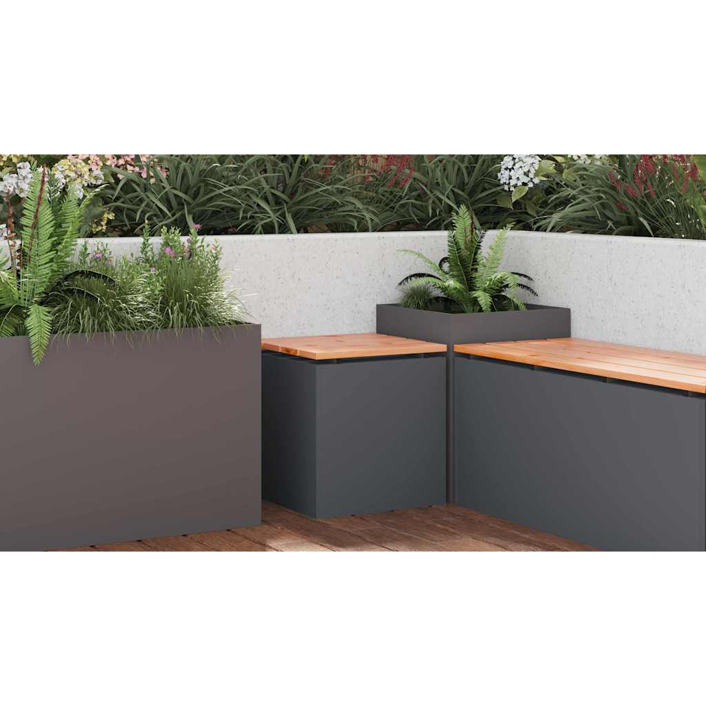 Sodo suolas Antracitas 40 x 40 x 43 cm Plienas