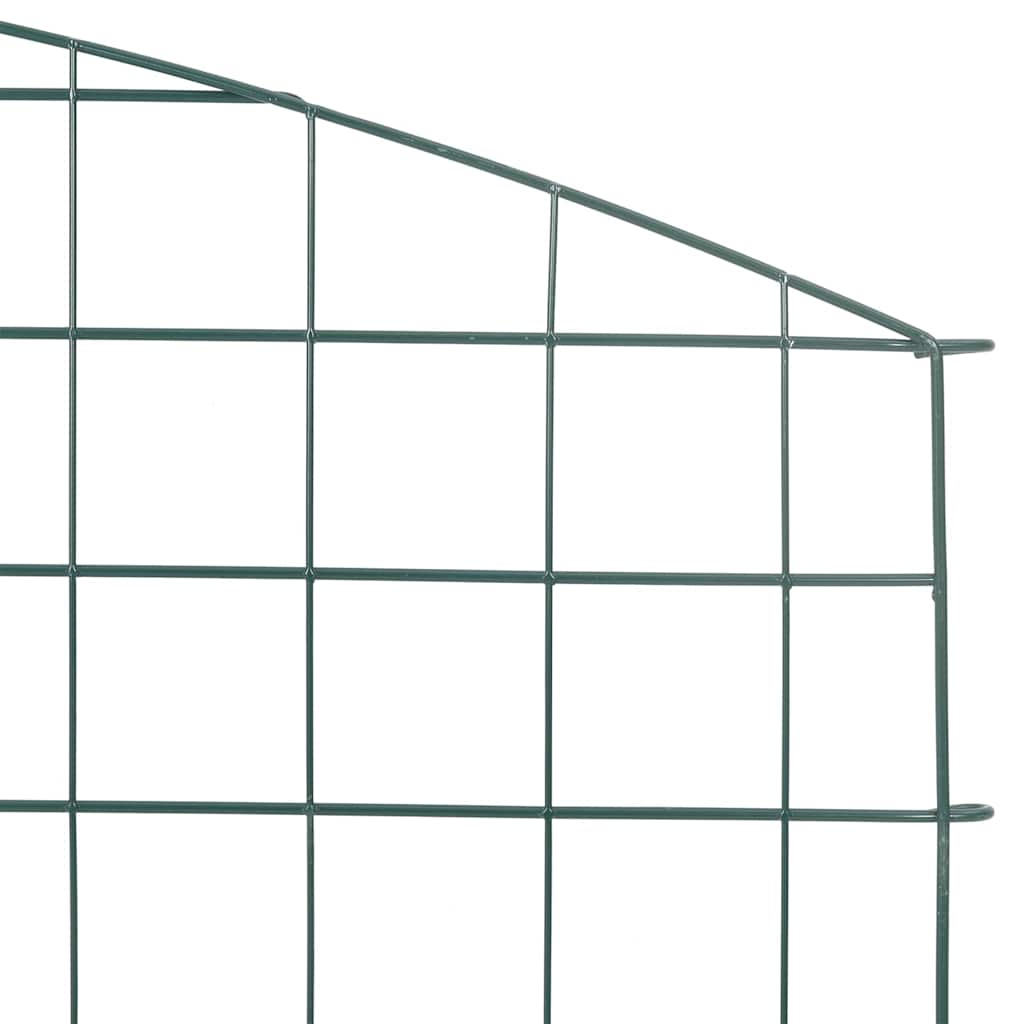 Pond Fence Set 5 pcs Green 100 x 50 cm Steel