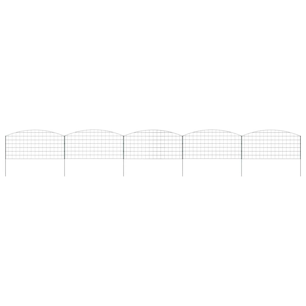 Pond Fence Set 5 pcs Green 100 x 50 cm Steel