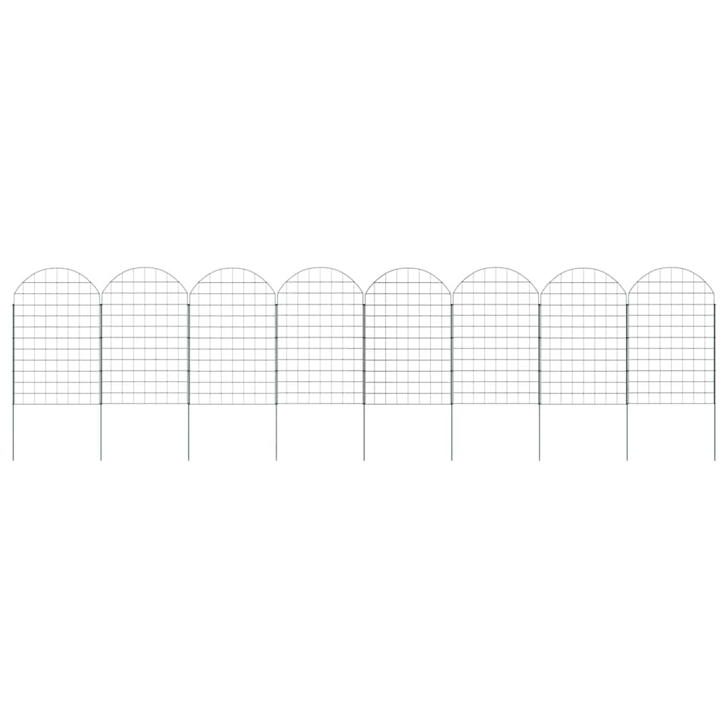 Tvenkinio tvoros rinkinys 8 pcs Žalia 50 x 80 cm Plienas