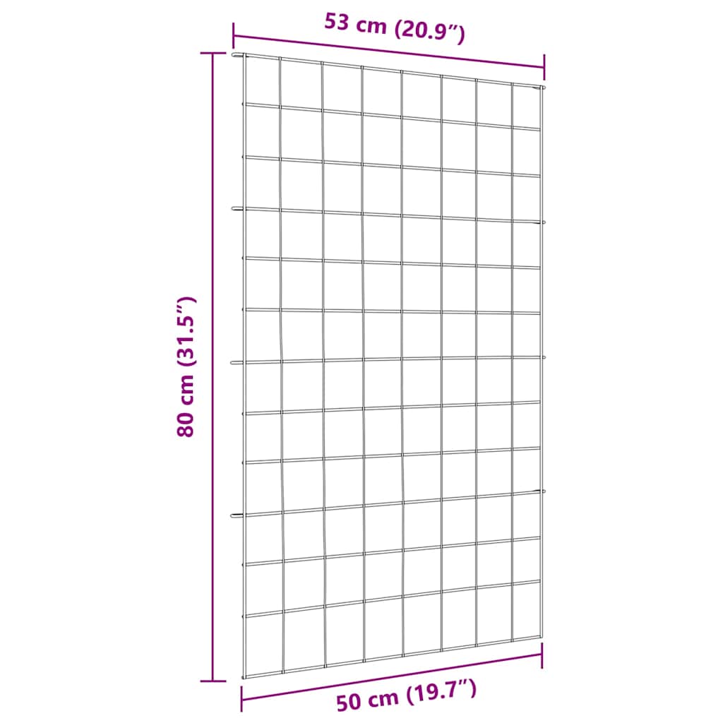 Tvenkinio tvoros rinkinys 8 pcs Žalia 50 x 80 cm Plienas