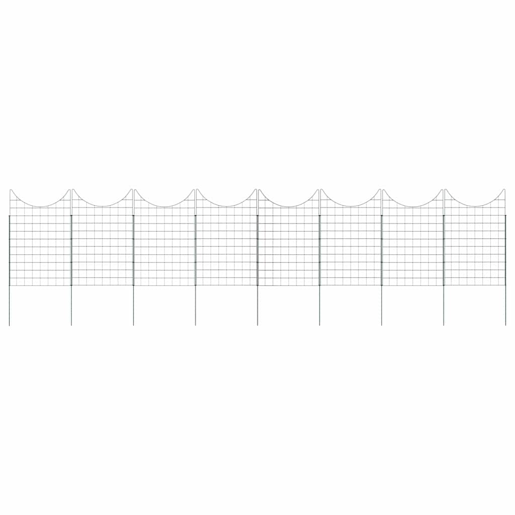 Tvenkinio tvoros rinkinys 8 pcs Žalia 50 x 80 cm Plienas