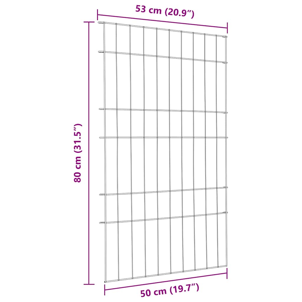 Tvenkinio tvoros rinkinys 8 pcs Žalia 50 x 80 cm Plienas