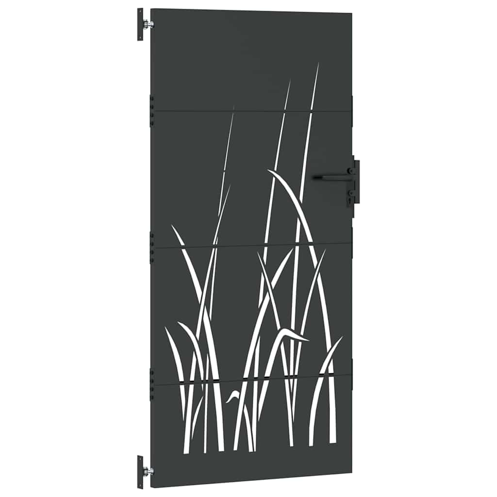 Dārza vārti Melni 85 x 175 cm Pulverkrāsots tērauds