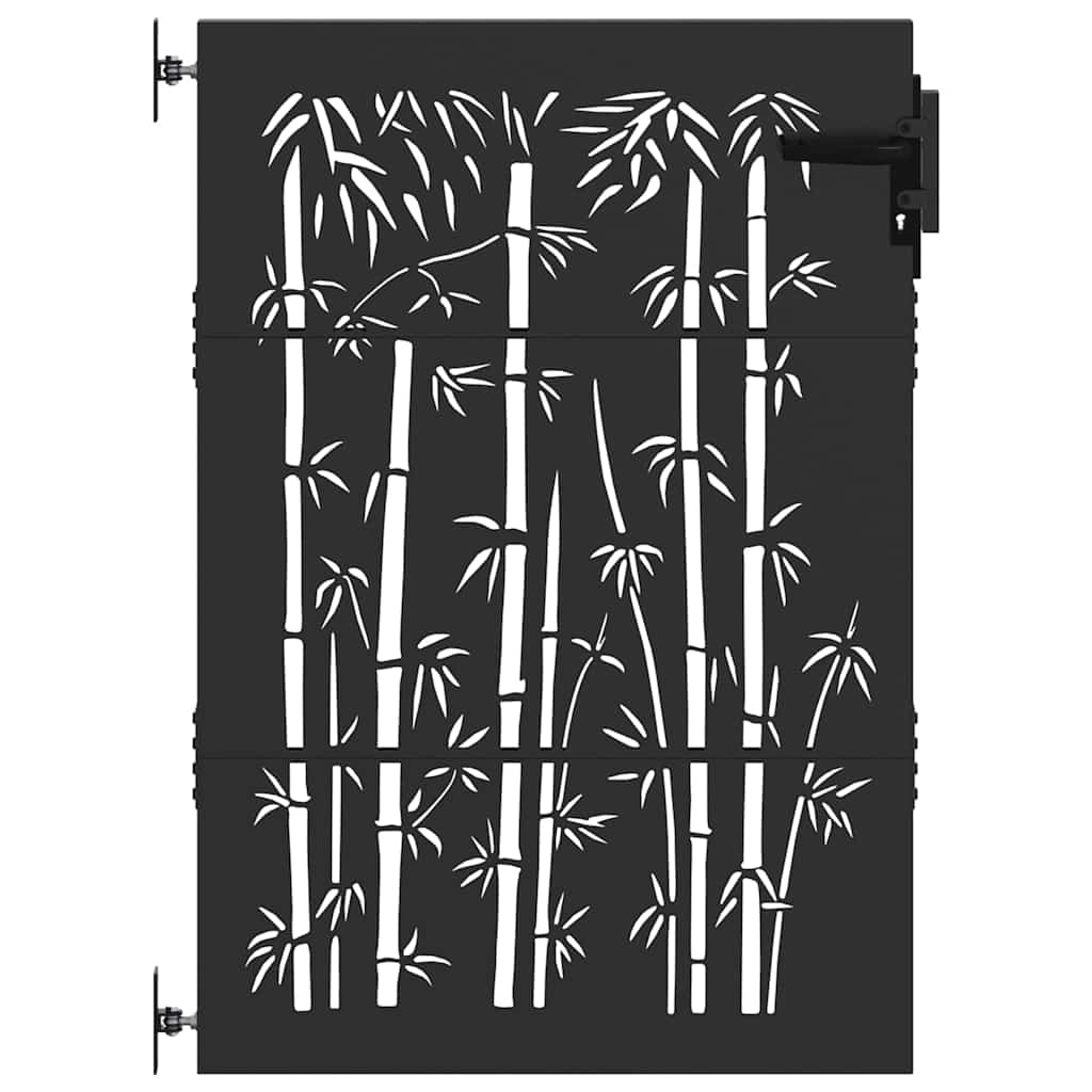 Sodo vartai Juoda 85 x 150 cm Milteliniu būdu padengtas plienas