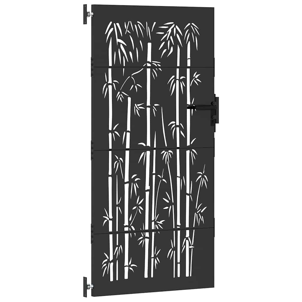 Dārza vārti Melni 85 x 100 cm Pulverkrāsots tērauds