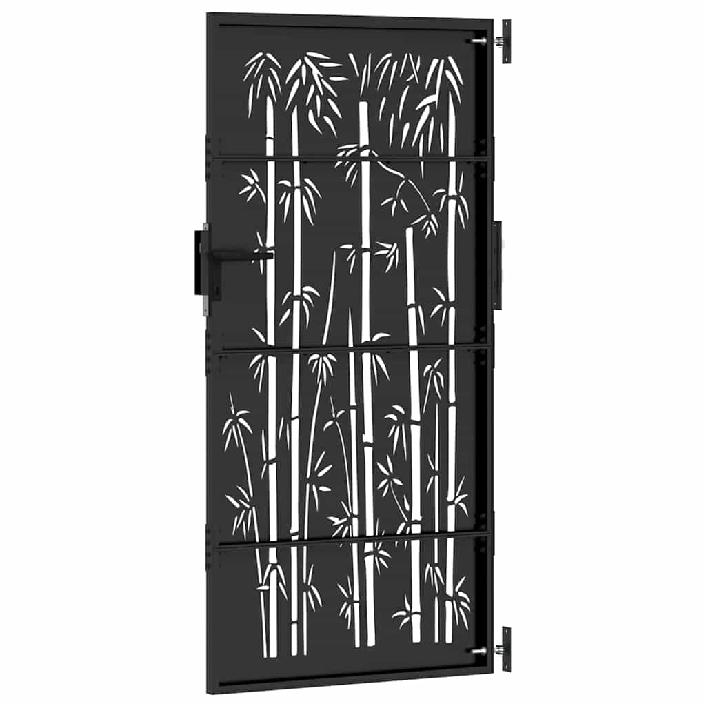Dārza vārti Melni 85 x 100 cm Pulverkrāsots tērauds