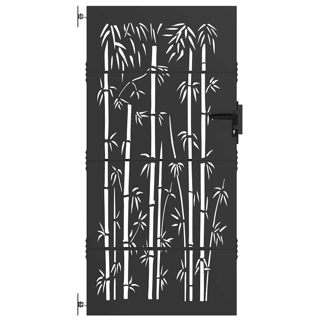 Dārza vārti Melni 85 x 100 cm Pulverkrāsots tērauds