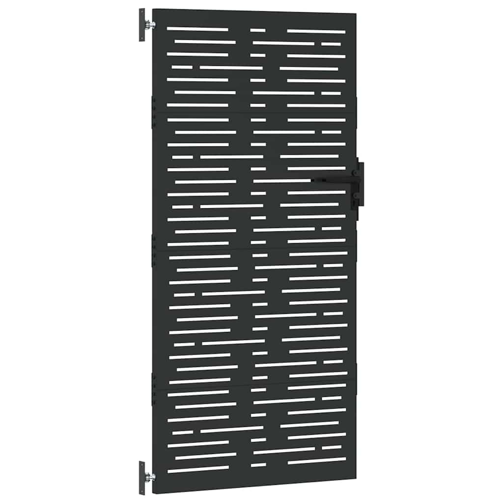 Dārza vārti Melni 85 x 175 cm Pulverkrāsots tērauds