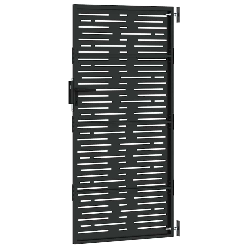 Dārza vārti Melni 85 x 175 cm Pulverkrāsots tērauds