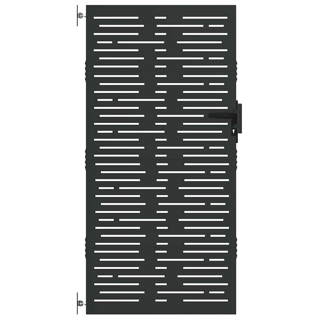 Dārza vārti Melni 85 x 200 cm Pulverkrāsots tērauds