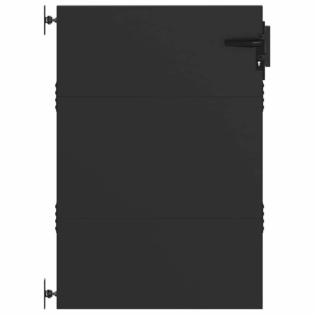 Sodo vartai Juoda 85 x 125 cm Milteliniu būdu padengtas plienas
