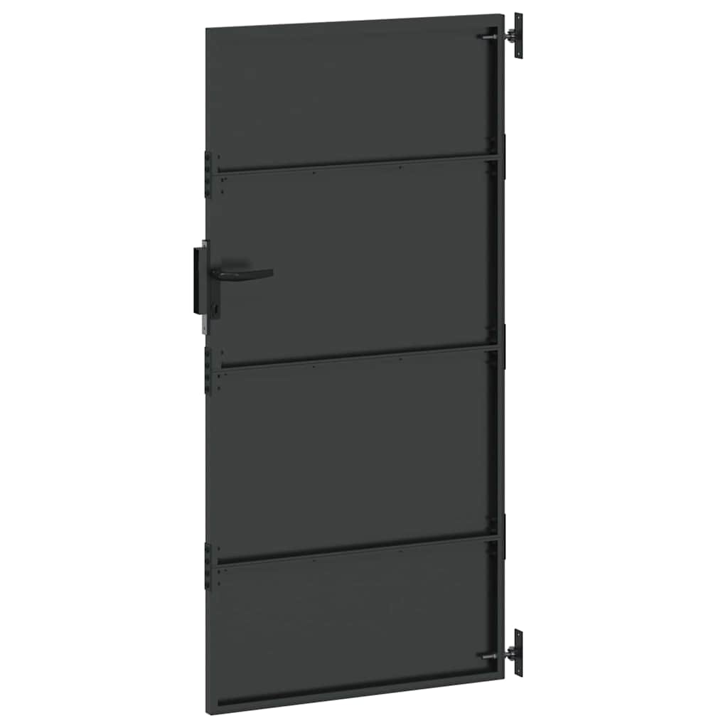 Dārza vārti Melni 85 x 175 cm Pulverkrāsots tērauds