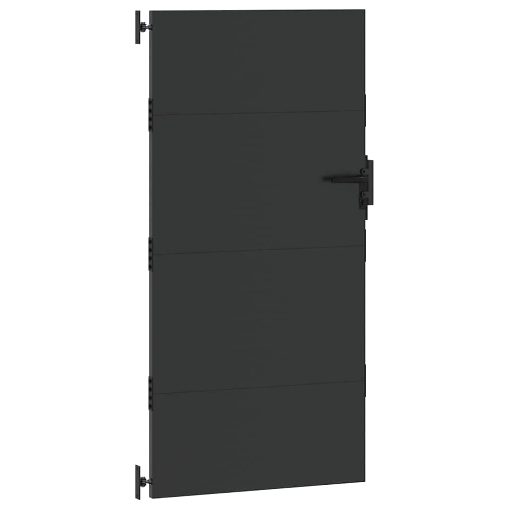 Sodo vartai Juoda 85 x 200 cm Milteliniu būdu padengtas plienas
