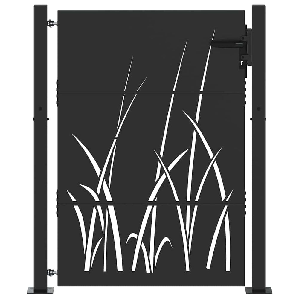 Sodo vartai su užraktu Juoda 110 x 155 cm