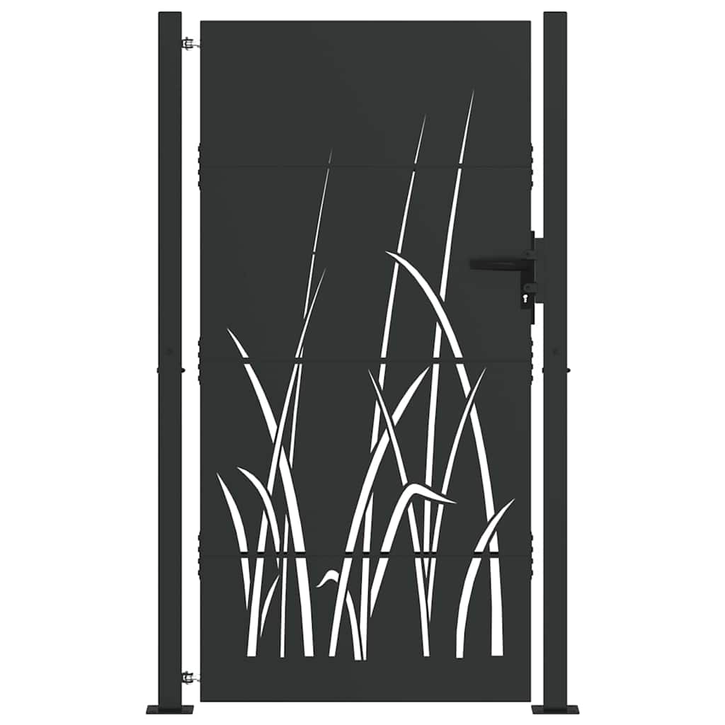 Sodo vartai su užraktu Juoda 110 x 205 cm