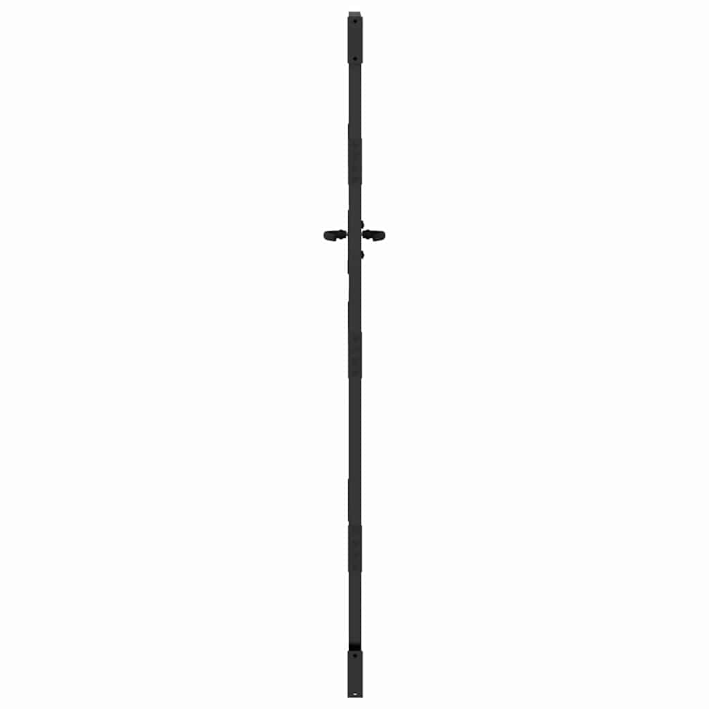 Sodo vartai Juoda 110 x 205 cm Milteliniu būdu dengtas plienas