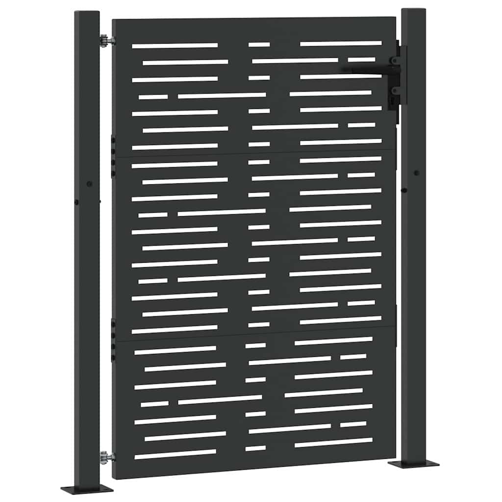 Sodo vartai Juoda 110 x 155 cm Milteliniu būdu dengtas plienas