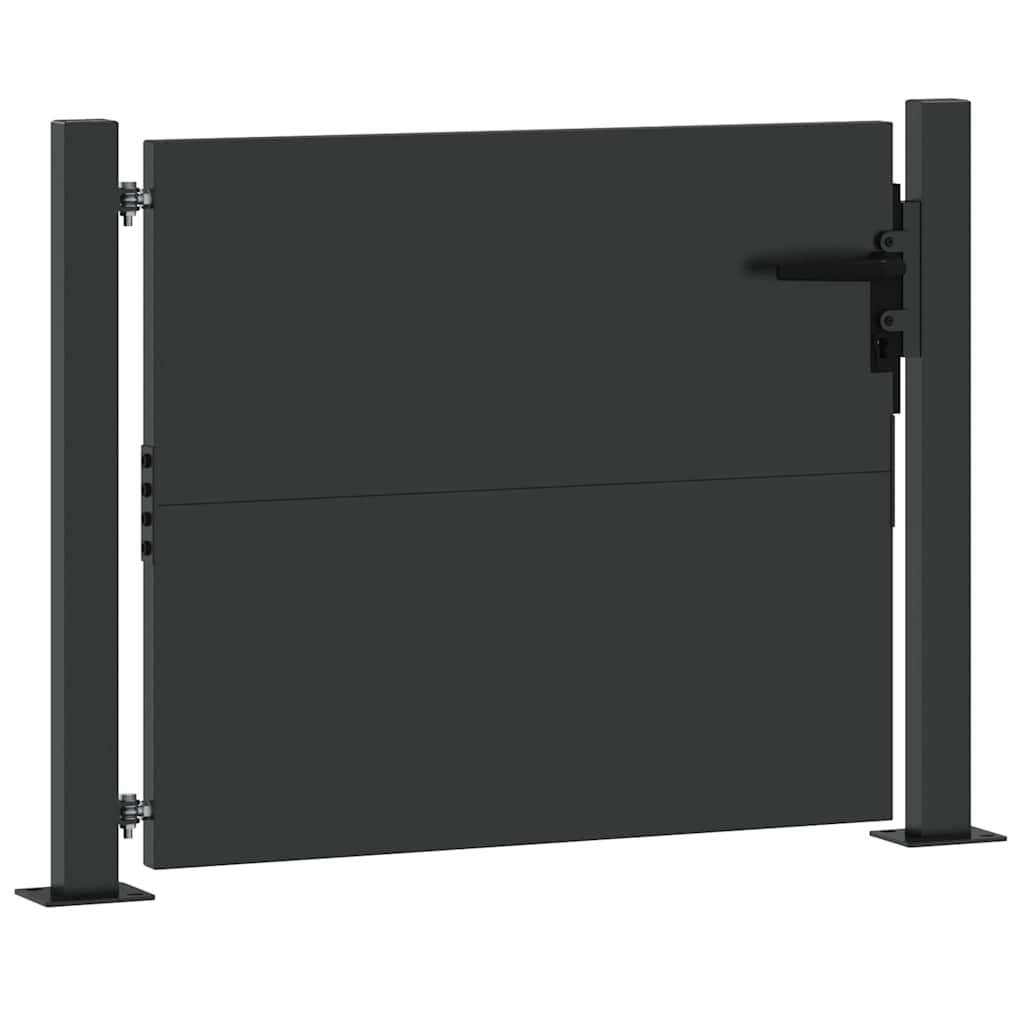Sodo vartai Juoda 110 x 105 cm Milteliniu būdu dengtas plienas