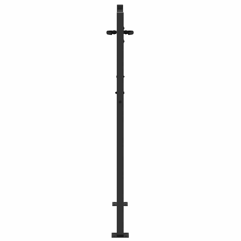 Sodo vartai Juoda 105 x 130 cm Milteliniu būdu dengtas plienas