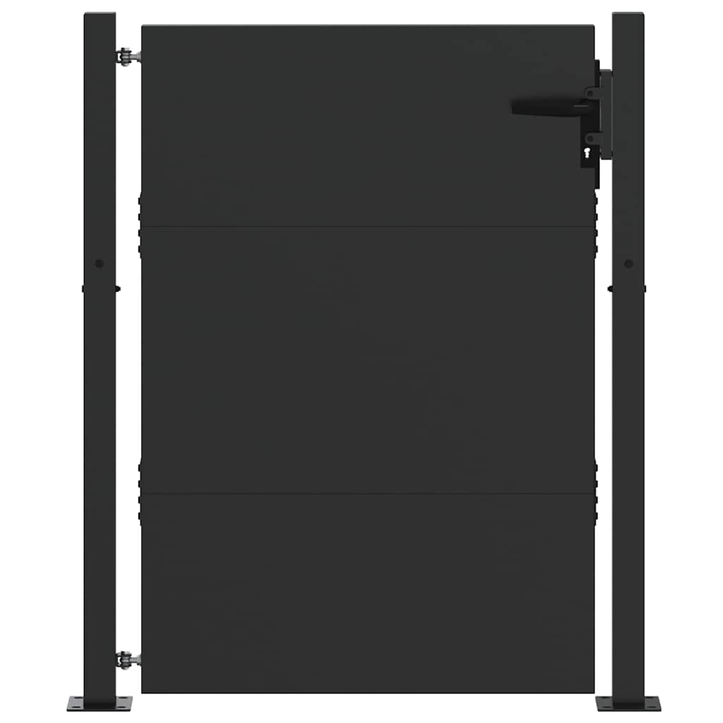 Sodo vartai Juoda 110 x 155 cm Milteliniu būdu dengtas plienas