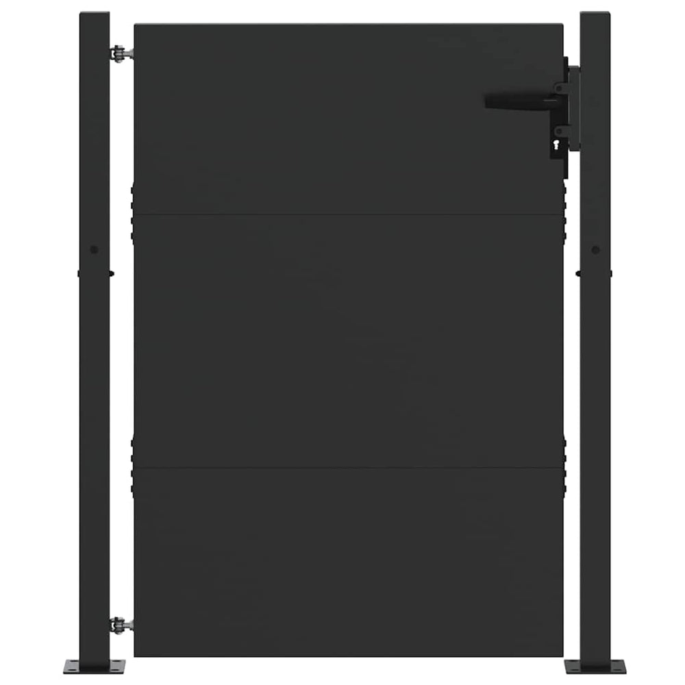 Sodo vartai Juoda 110 x 155 cm Milteliniu būdu dengtas plienas