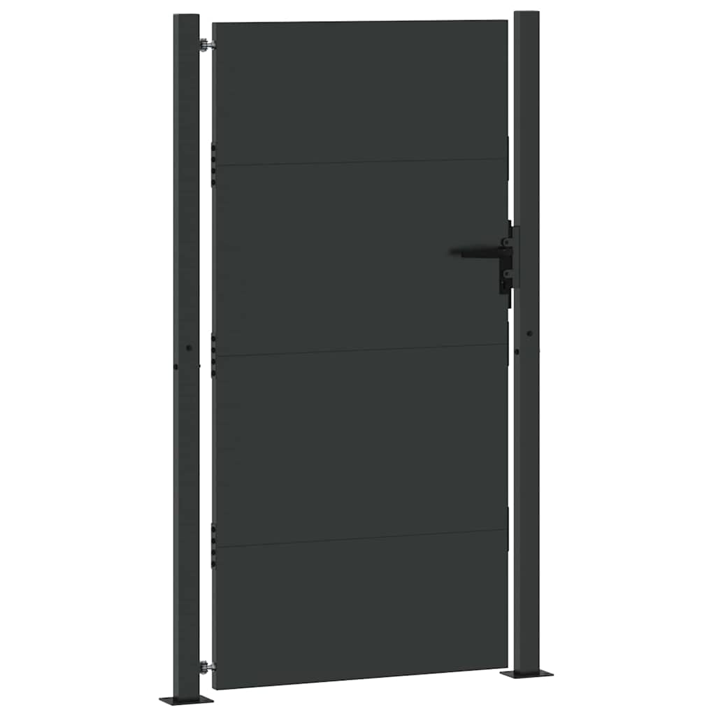 Sodo vartai Juoda 105 x 205 cm Milteliniu būdu dengtas plienas