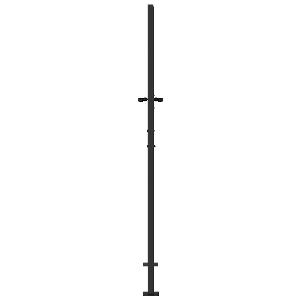 Sodo vartai Juoda 105 x 205 cm Milteliniu būdu dengtas plienas