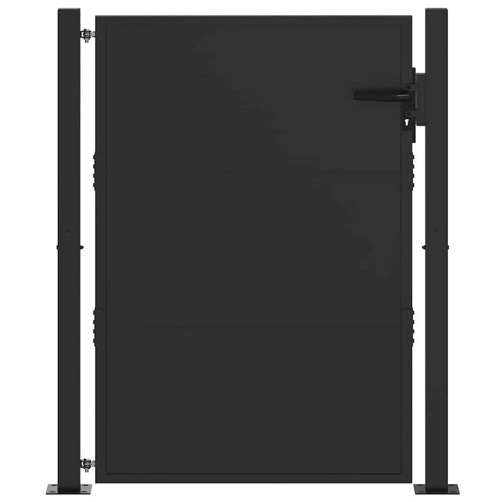 Sodo vartai Juoda 110 x 155 cm Milteliniu būdu dengtas plienas