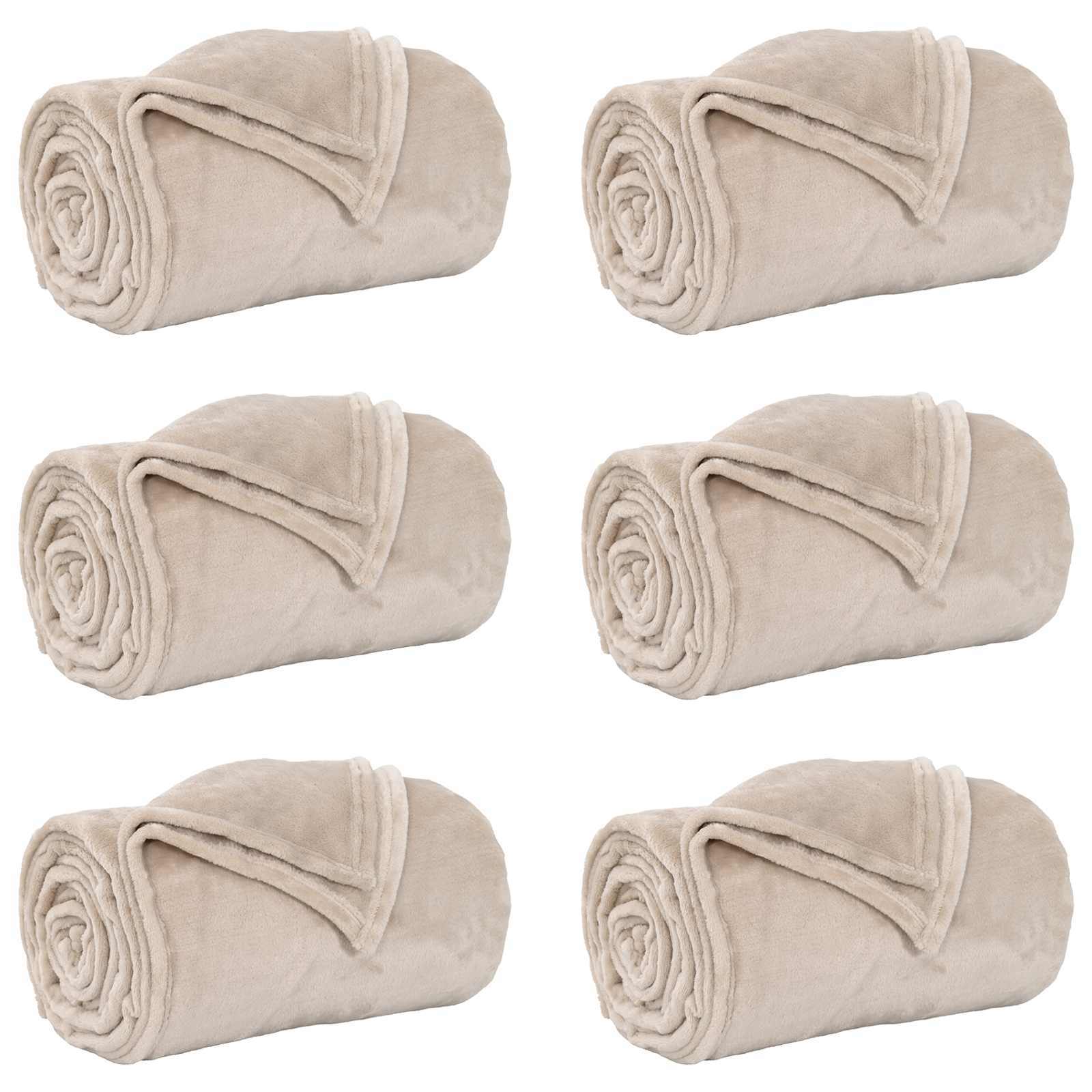 Throws 6 pcs Sand 150 x 200 cm Flysas