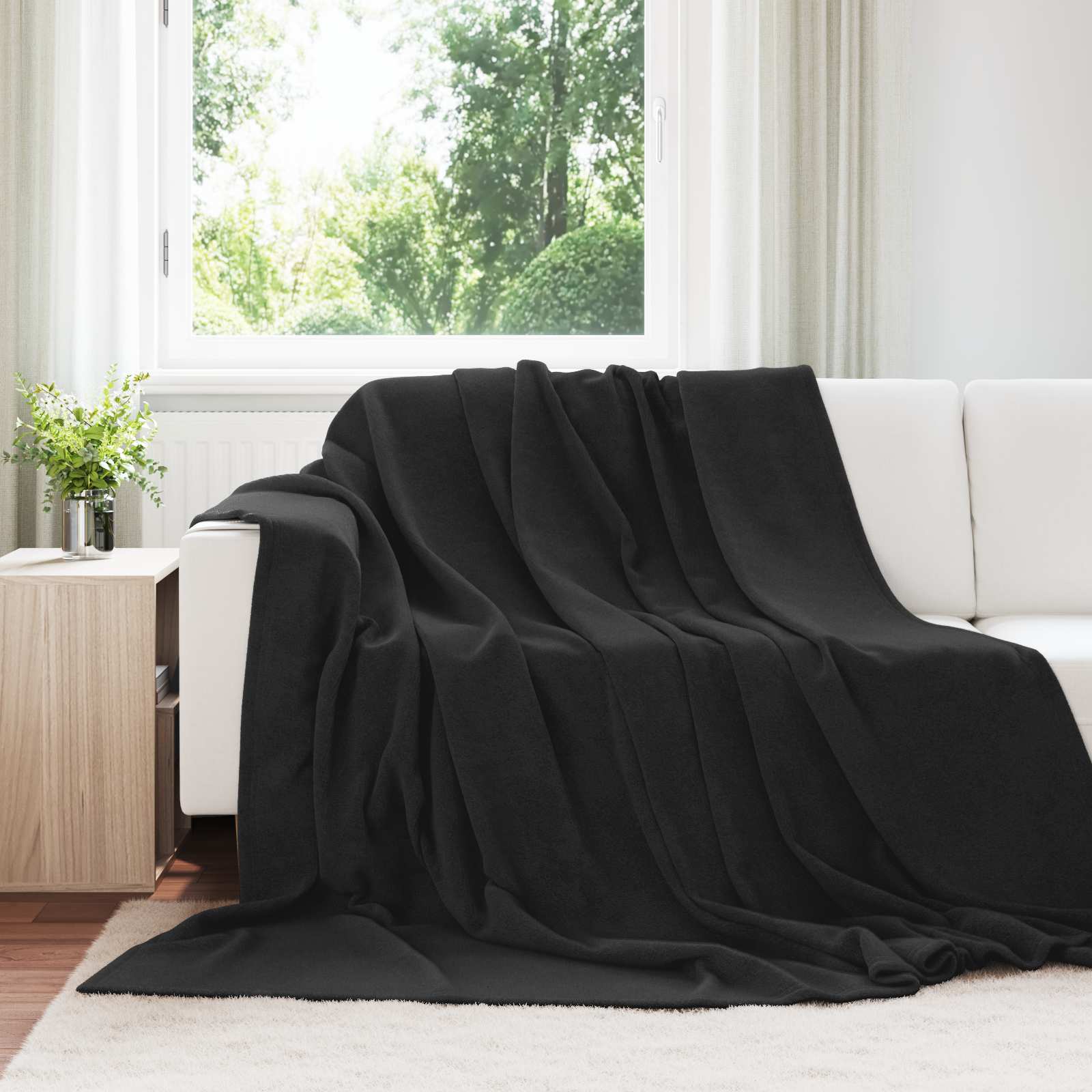 Mestie pledi 6 gab. Melni 220 x 240 cm Flysas