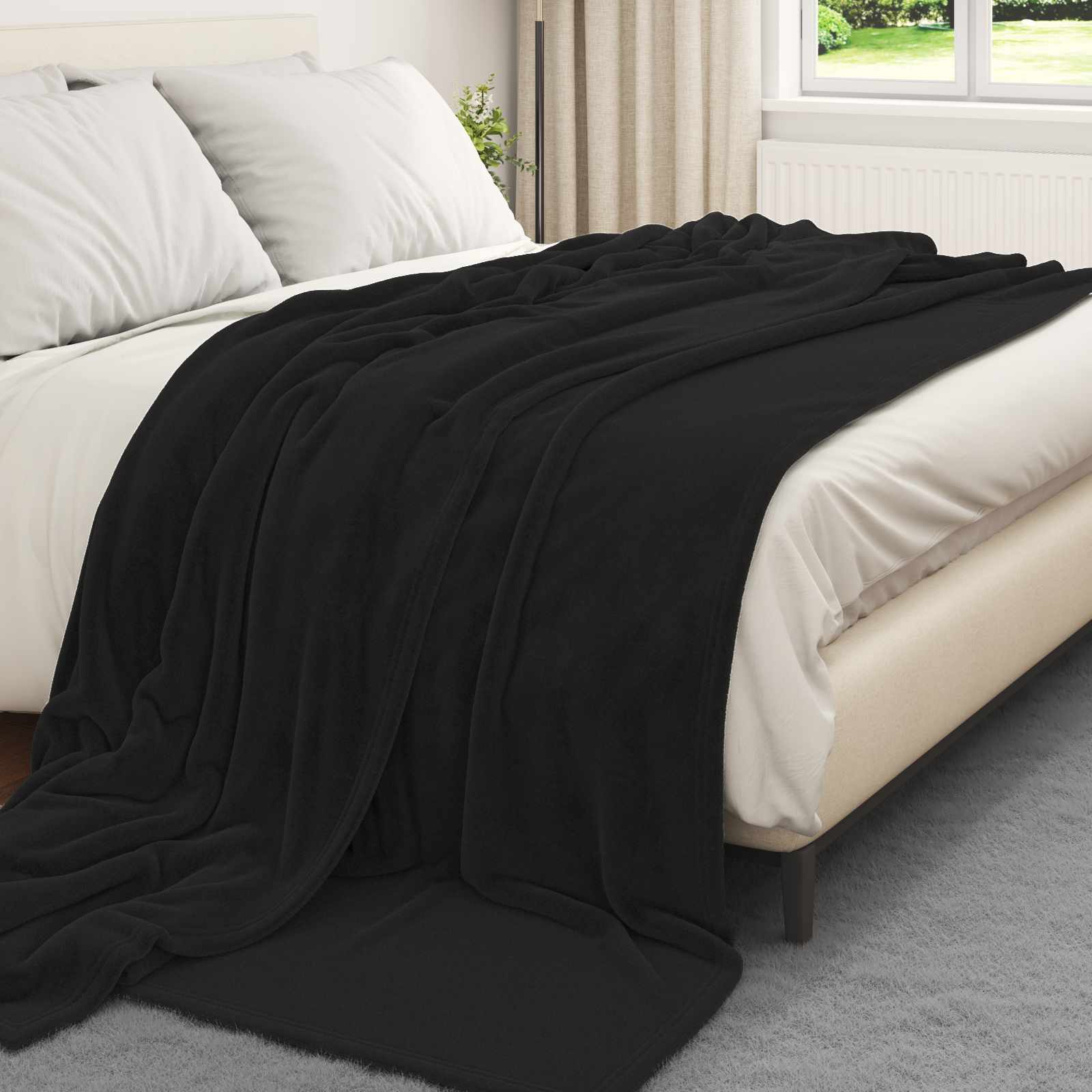 Mestie pledi 6 gab. Melni 220 x 240 cm Flysas