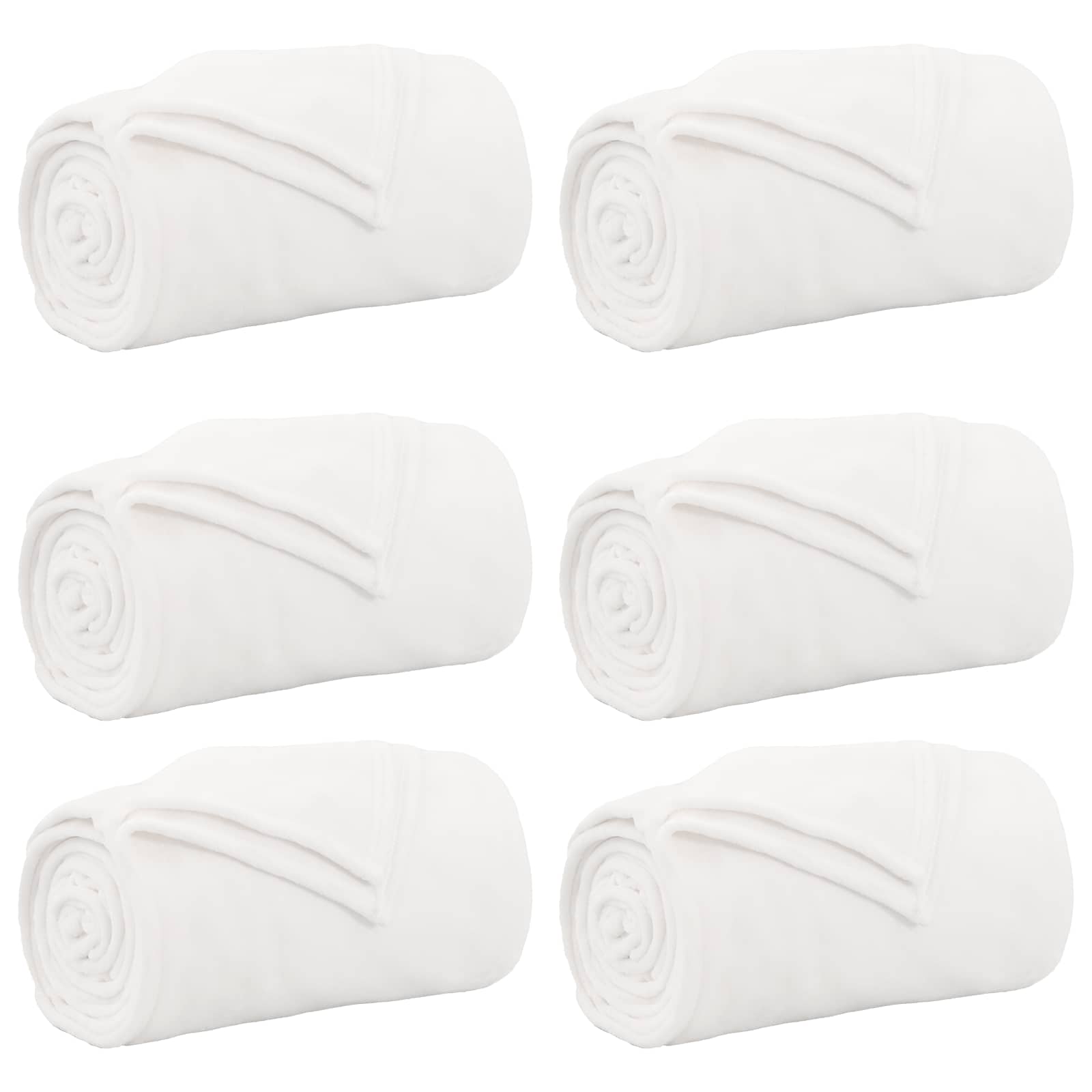 Throws 6 pcs White 150 x 200 cm Flysas