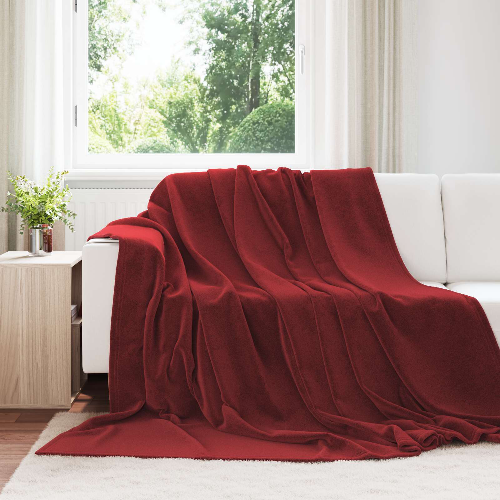 Pārklāji 6 gab. Bordo sarkans 240 x 270 cm Flysas