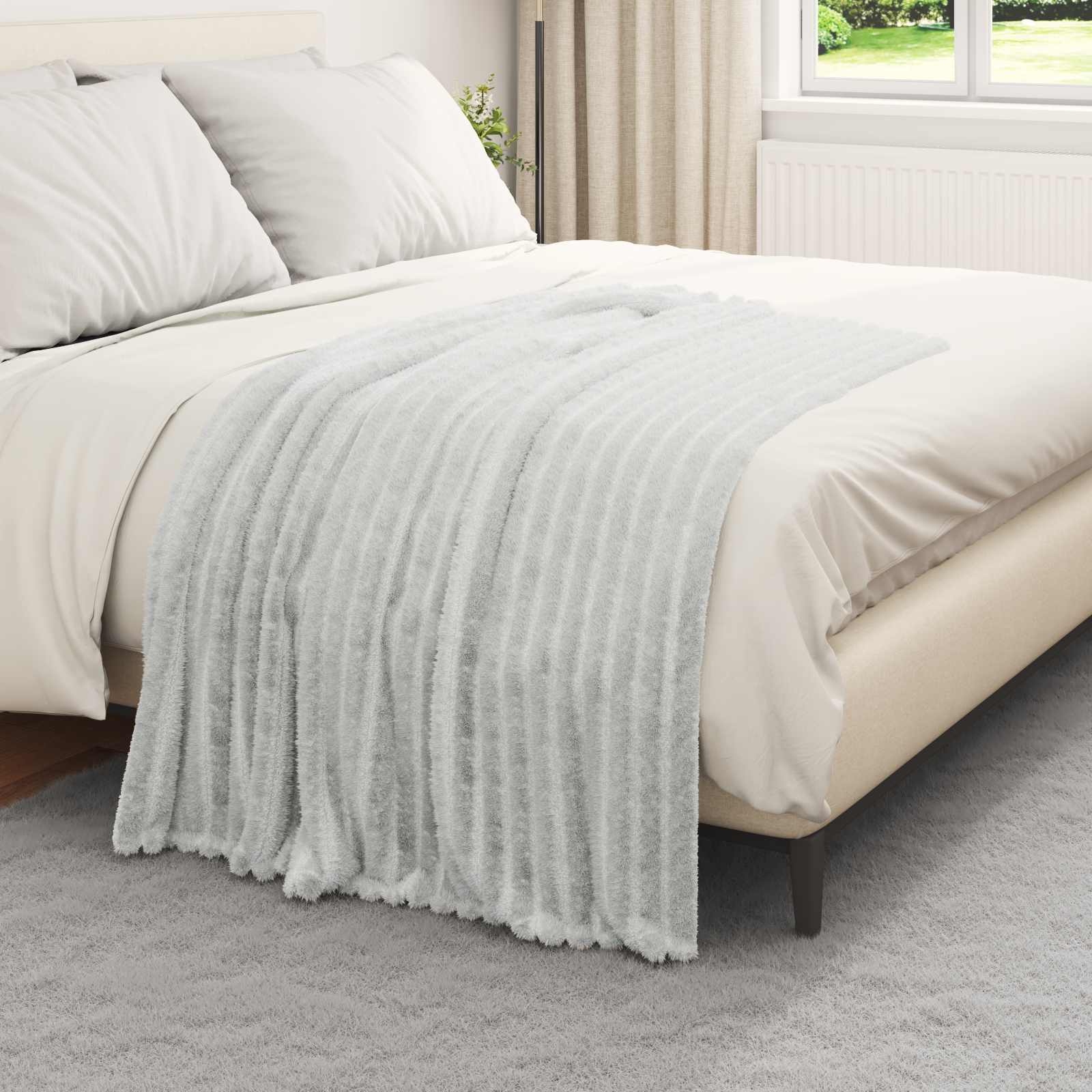 Throw Grey 150 x 130 cm Flysas