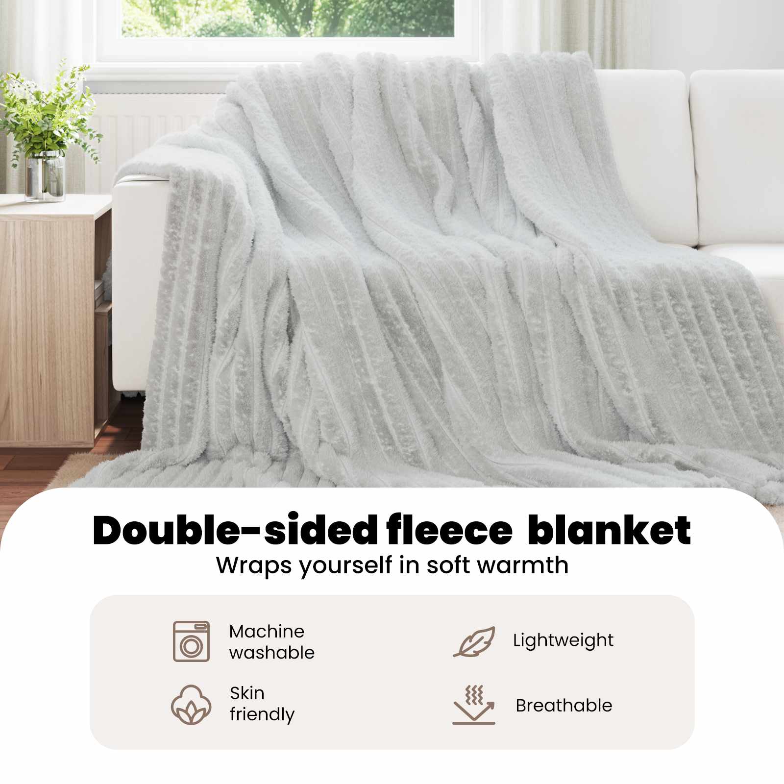 Apklotas Pilka 270 x 240 cm Flysas