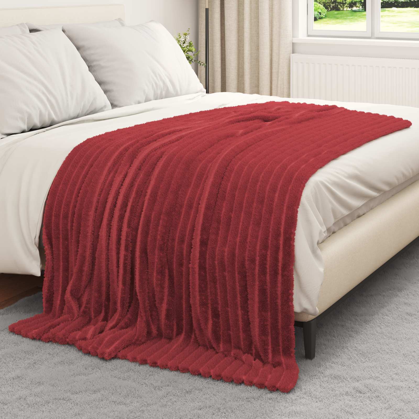 Apklotas Bordo raudona 200 x 150 cm Flysas