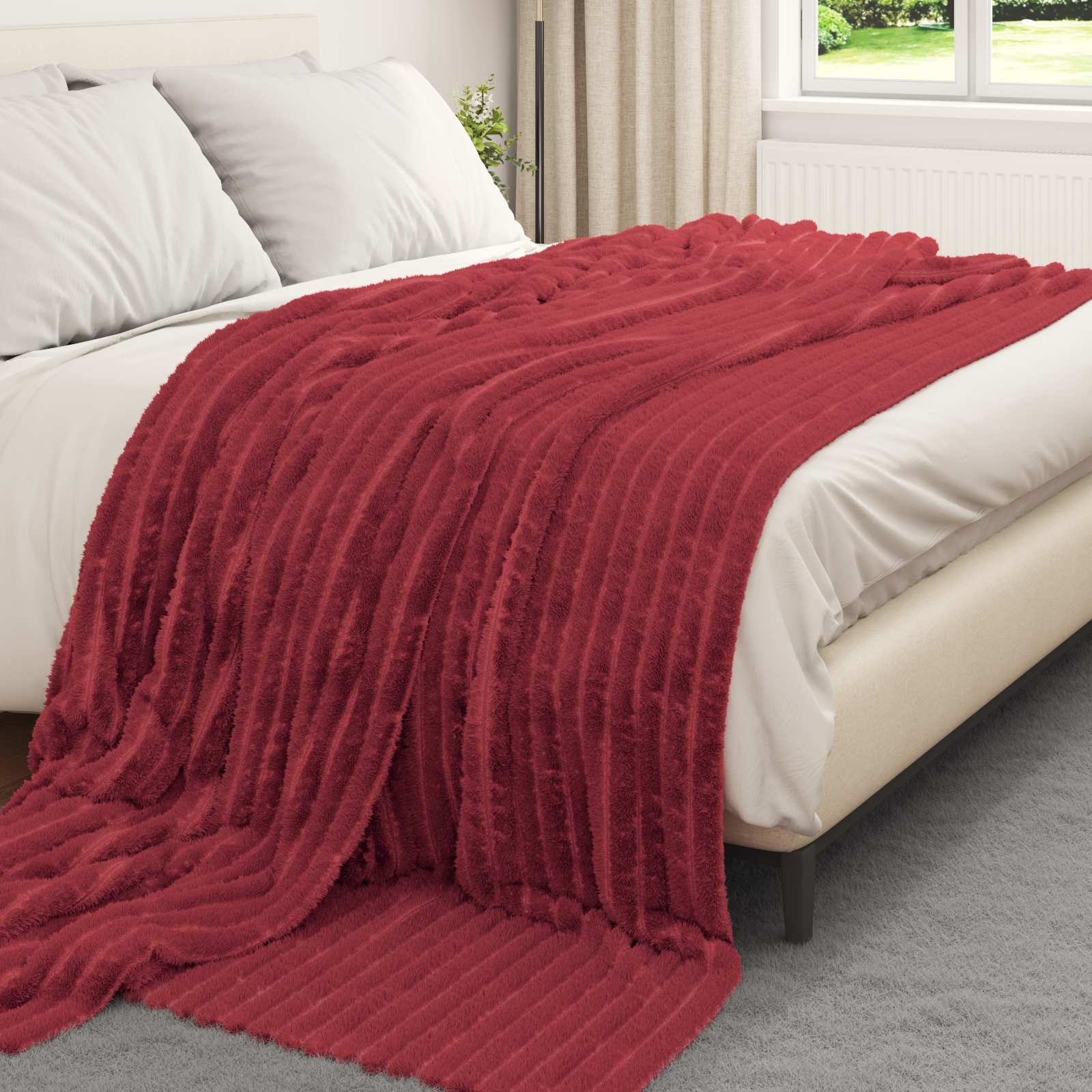 Apklotas Bordo raudona 240 x 220 cm Flysas