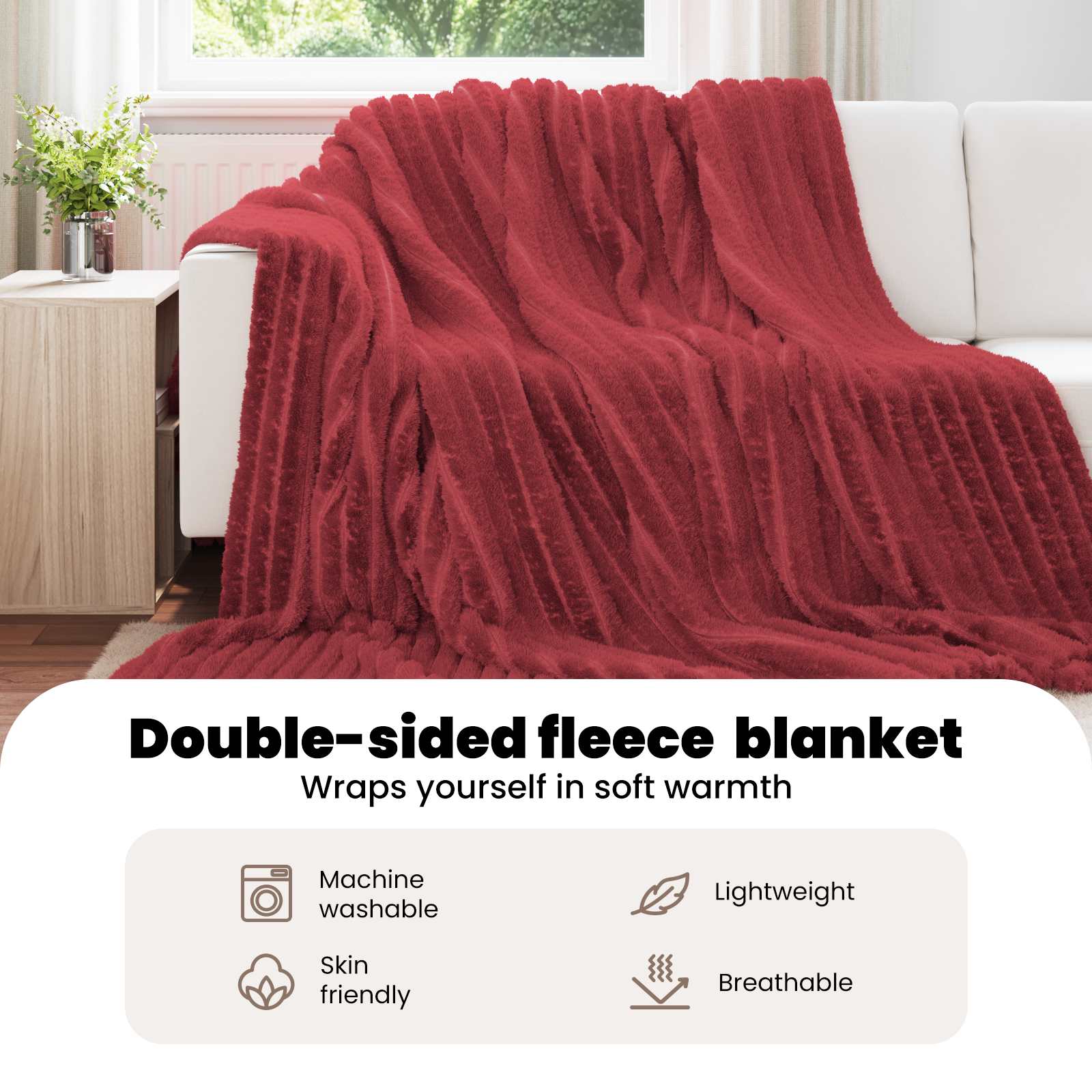 Apklotas Bordo raudona 270 x 240 cm Flysas