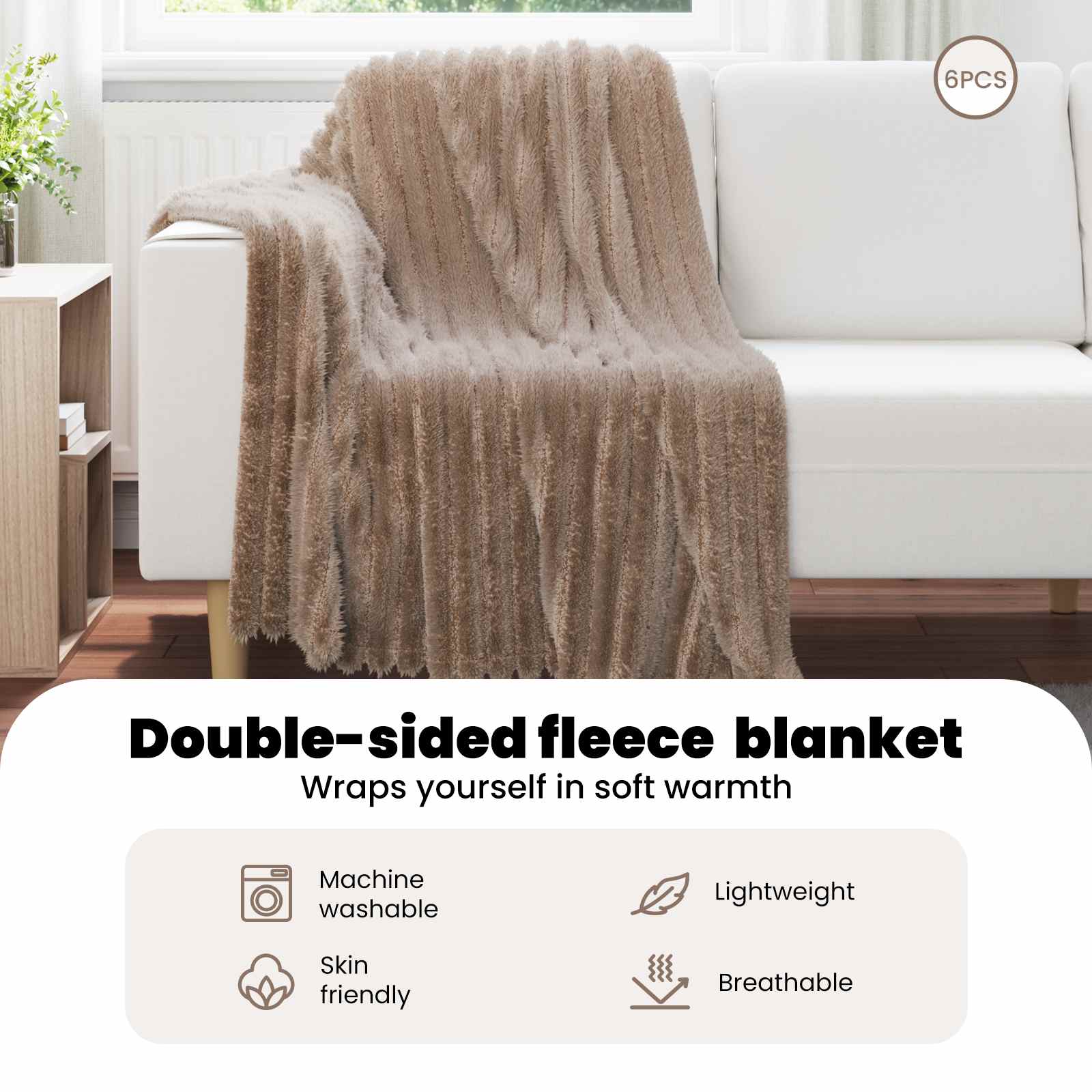 Mesti antklodės 6 pcs Kupranugario 150 x 130 cm Flysas