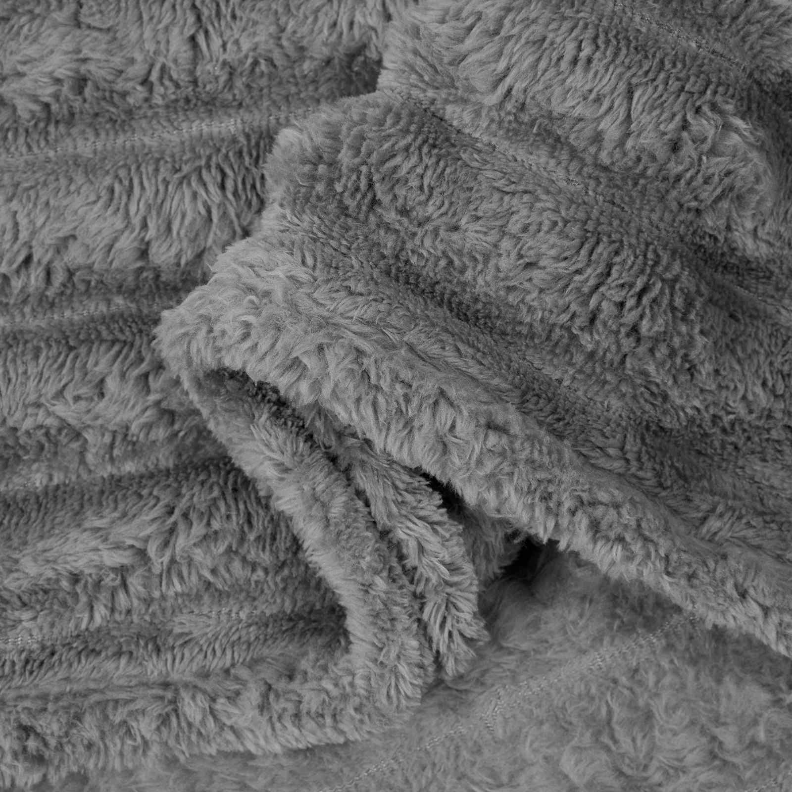 Throws 6 pcs Dark grey 240 x 220 cm Fleece