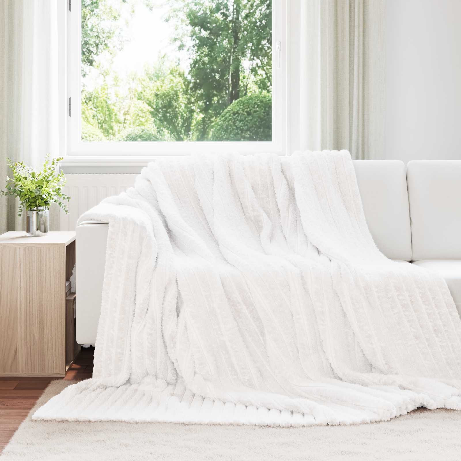 Throws 6 pcs White 240 x 220 cm Flysas