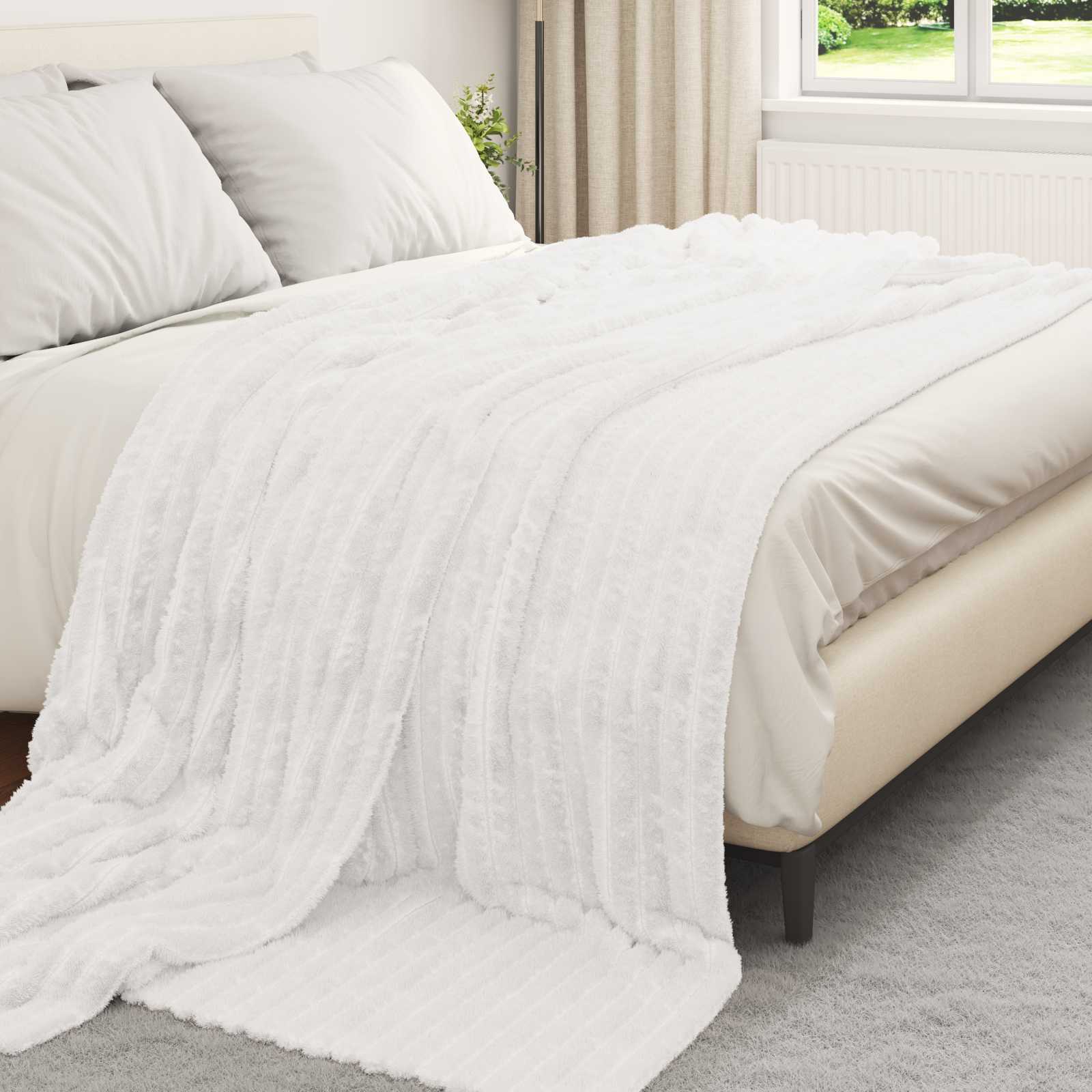 Throws 6 pcs White 240 x 220 cm Flysas
