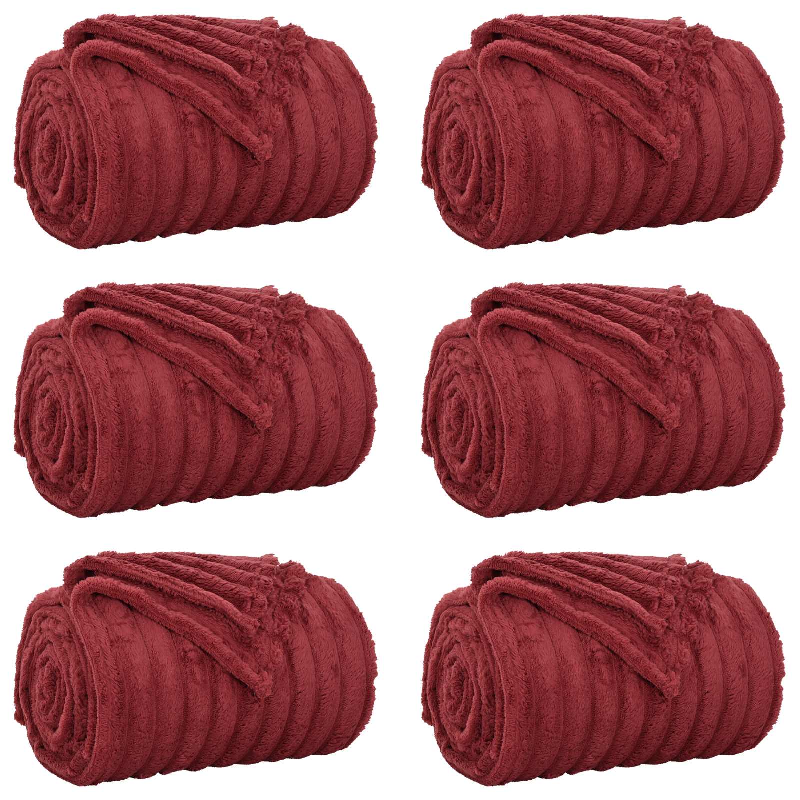Mesti antklodės 6 pcs Bordo raudona 270 x 240 cm Flysas